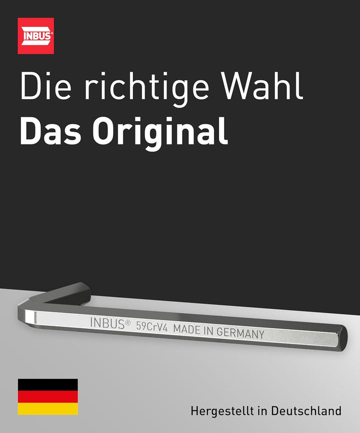 INBUS® 73455 Winkelschraubendreher 2.5mm, 100 Stück — Made in Germany 2.5 mm (100 Stück), 2.5 mm (10