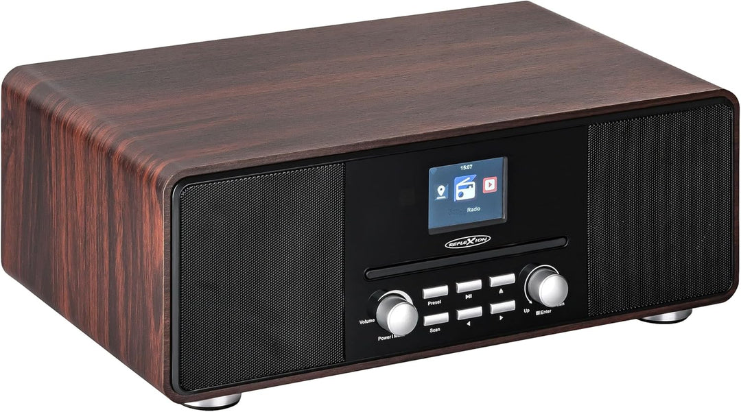 Reflexion HRA19DAB/WD Design DAB+ Radio (2x80Watt) 2,4" TFT Farbdisplay, Uhrenanzeige mit Alarm-Funk