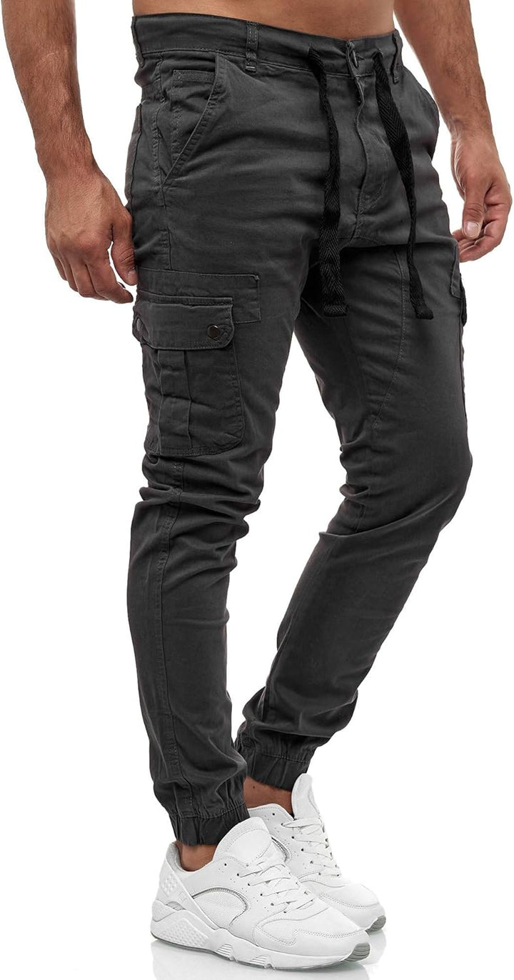 Tazzio Cargohose Herren Cargo Hose Jogger Chino Regular Fit Jeans 18525 29 Anthrazit, 29 Anthrazit