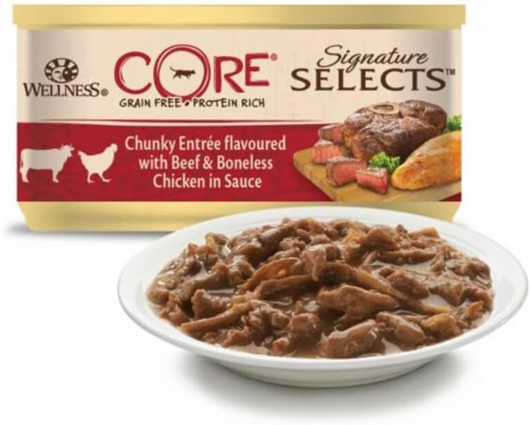Wellness CORE Signature Selects, Katzenfutter nass in Sauce, getreidefrei, mit hohem Fleischanteil,
