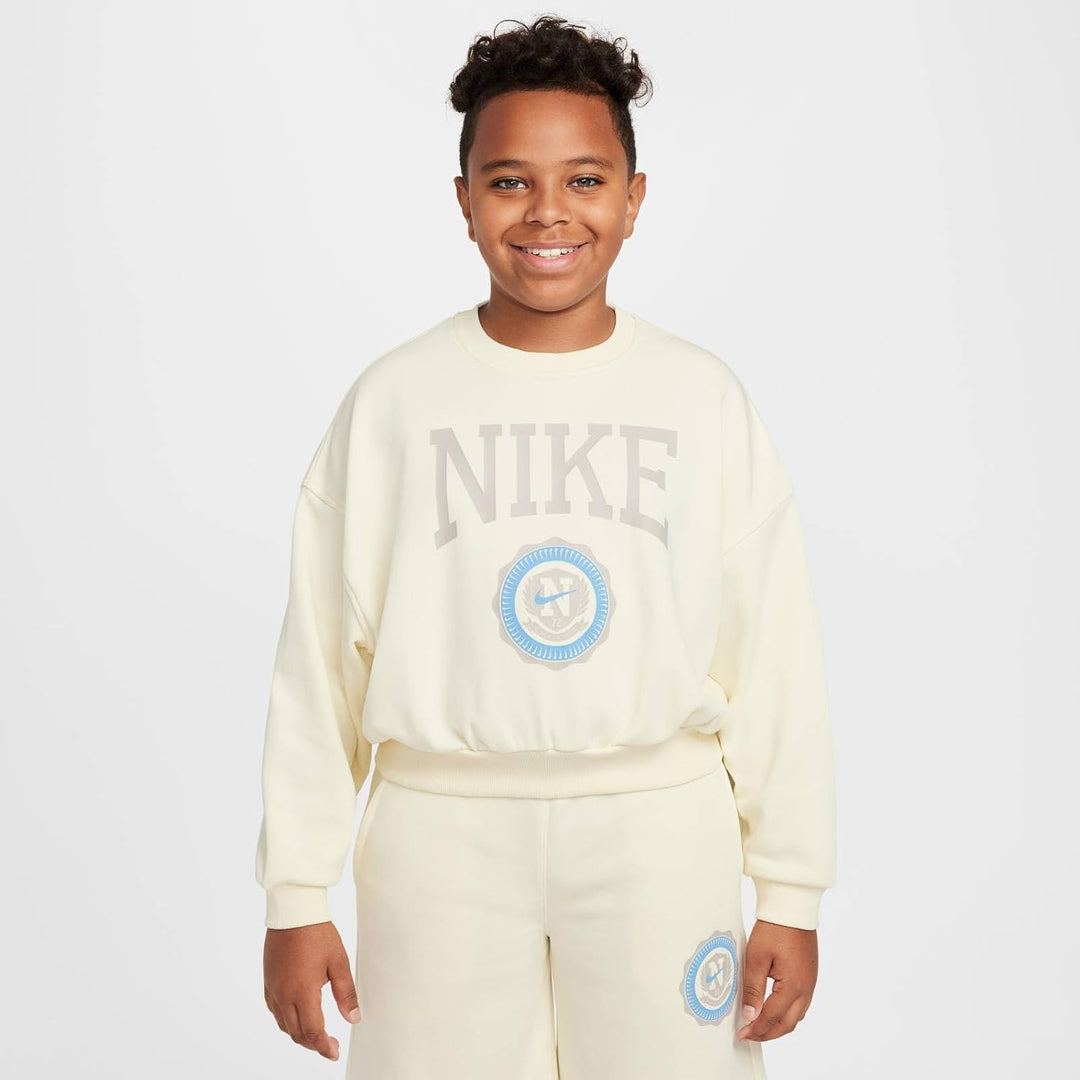 Nike Sportswear Club Kastenförmiges French-Terry-Rundhalsoberteil für ältere Kinder (Mädchen), HJ337
