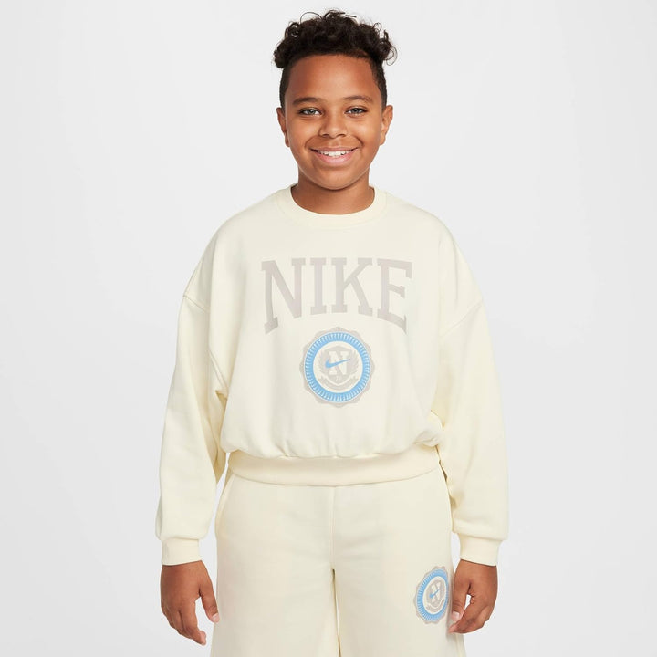 Nike Sportswear Club Kastenförmiges French-Terry-Rundhalsoberteil für ältere Kinder (Mädchen), HJ337