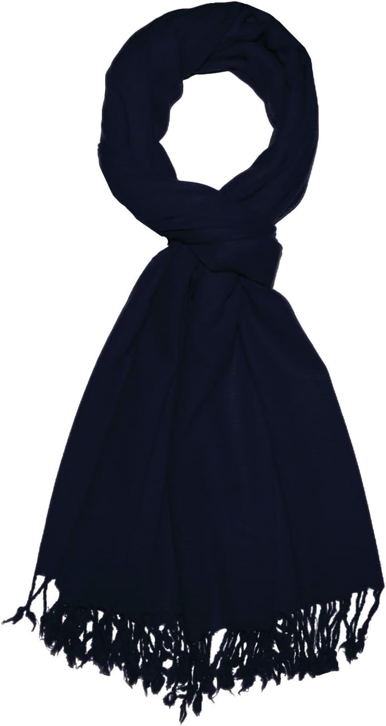 Lorenzo Cana Pashmina Damen Schal Schaltuch 50% Kaschmir 50% Wolle Stola Tuch Umschlagtuch Uni Dunke