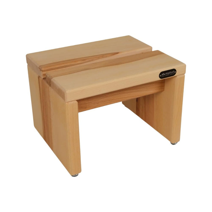 myduct - moderner Tritthocker, Hocker, Schemel, Fussbank, Holzhocker aus Massivholz mit Griffmulde