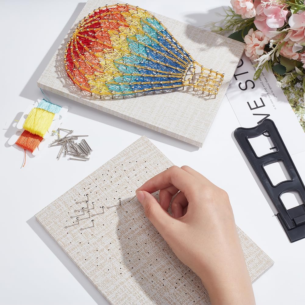 WEBEEDY String Art Kit Für Anfänger, Erwachsene Und Kinder, Handgefertigt Heissluftballons 3D Heissl