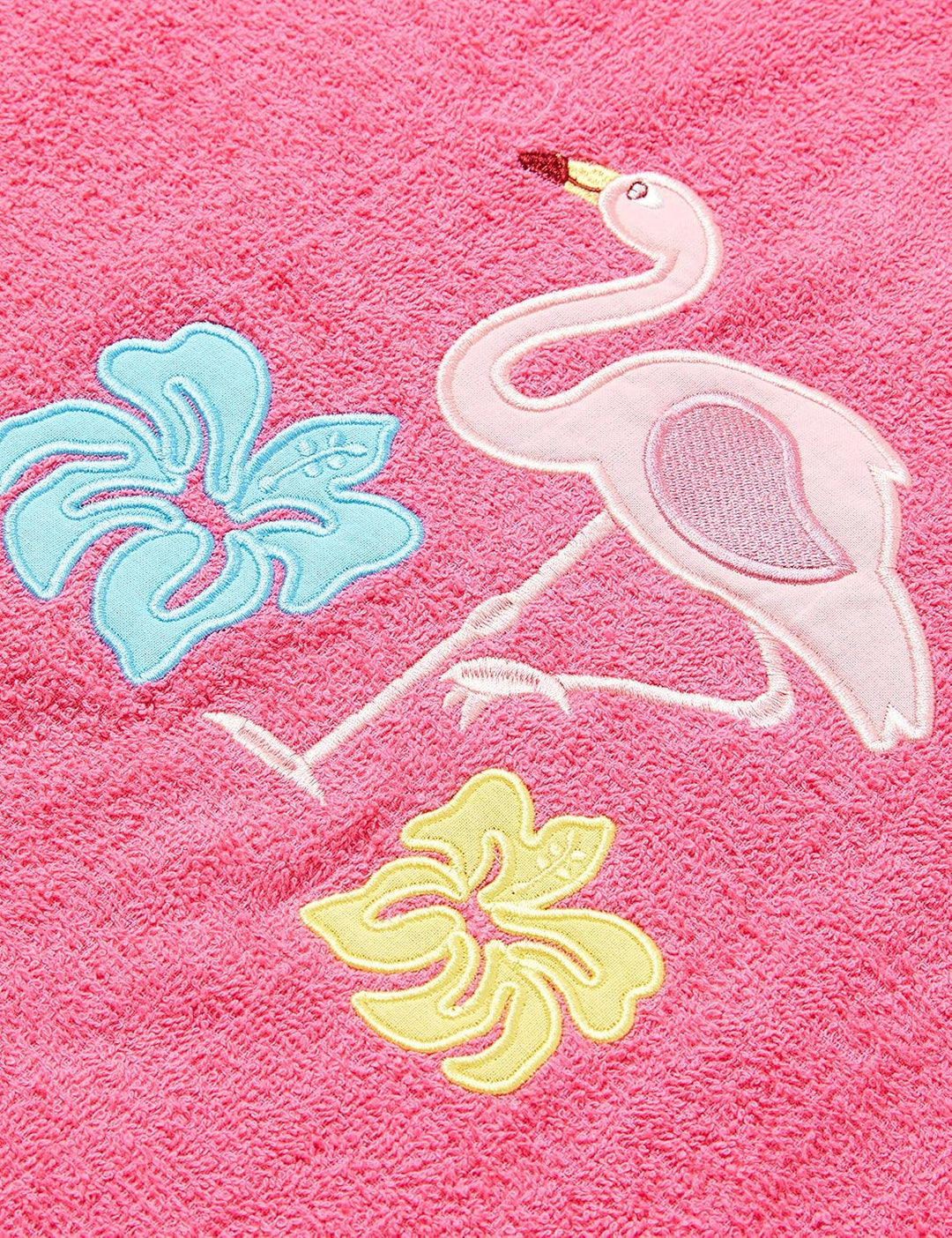 Playshoes Unisex Kinder Frottee-Poncho Bademantel Handtuch L (ab ca. 4 Jahre) Flamingo, L (ab ca. 4