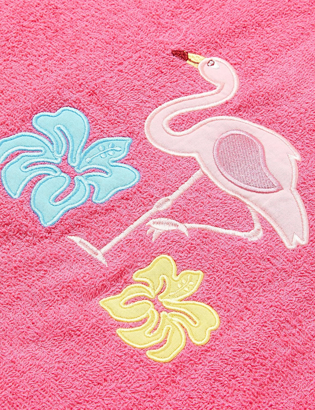 Playshoes Unisex Kinder Frottee-poncho Bademantel Handtuch (1er Pack) S (bis ca. 4 Jahre) Flamingo,