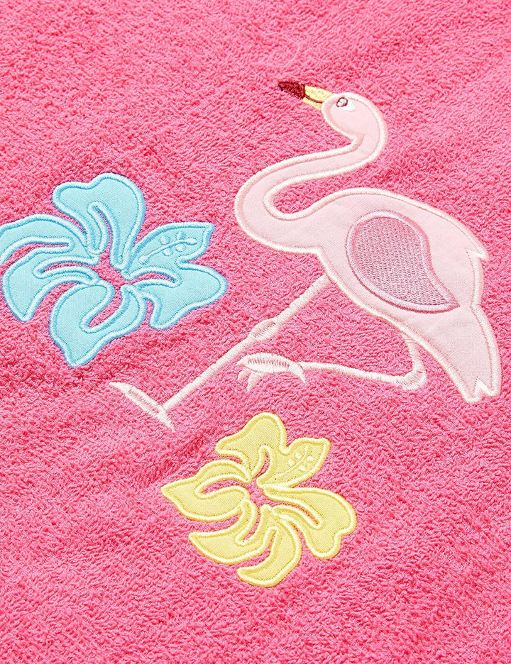 Playshoes Unisex Kinder Frottee-poncho Bademantel Handtuch (1er Pack) S (bis ca. 4 Jahre) Flamingo,