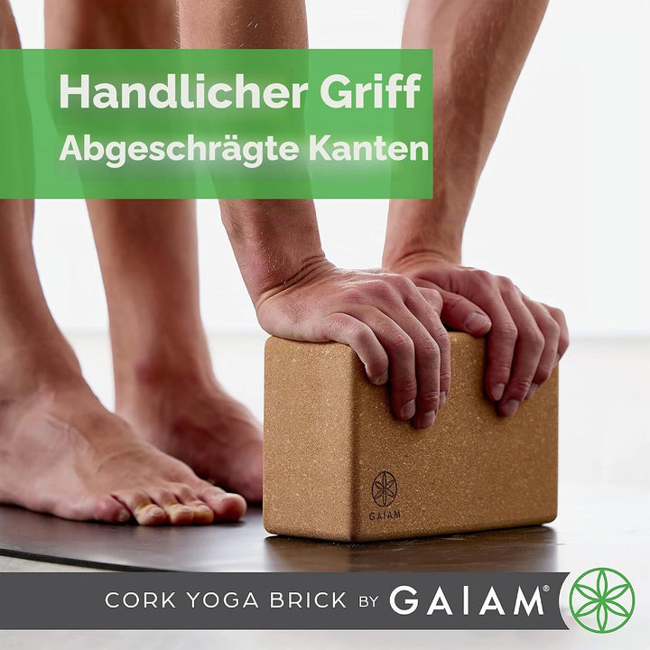 Gaiam Yogablocke Yoga Block Kork (Premium), Kork (Premium) 4-Inch x 6-Inch x 9-Inch