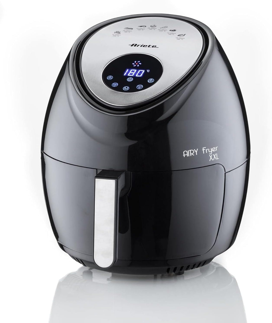 Ariete Airy Fryer XXL 4618, Heissluftfritteuse 5,5 Liter, 60-Minuten-Timer, LCD- und Touchscreen mit