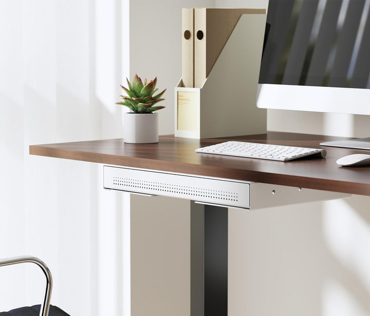 Ergolutions® Unterbau Schublade Slimline Weiss - Flache, Einfache Montage, Vollauszug, Für Büromater