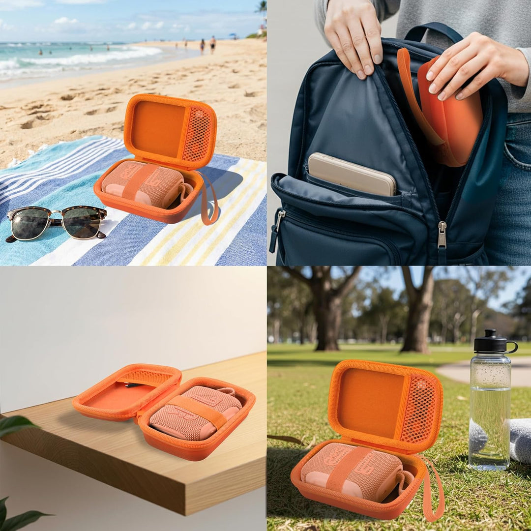 co2CREA Hart Reise Schutz Hülle Etui Tasche für JBL GO 5 /GO 4 /GO 3 tragbarer Bluetooth Lautspreche