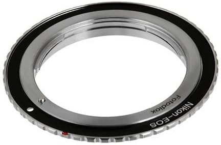 Fotodiox Pro Lens Mount Adapter Compatible with Nikon F-Mount Lenses on Canon EOS (EF, EF-S) Mount D