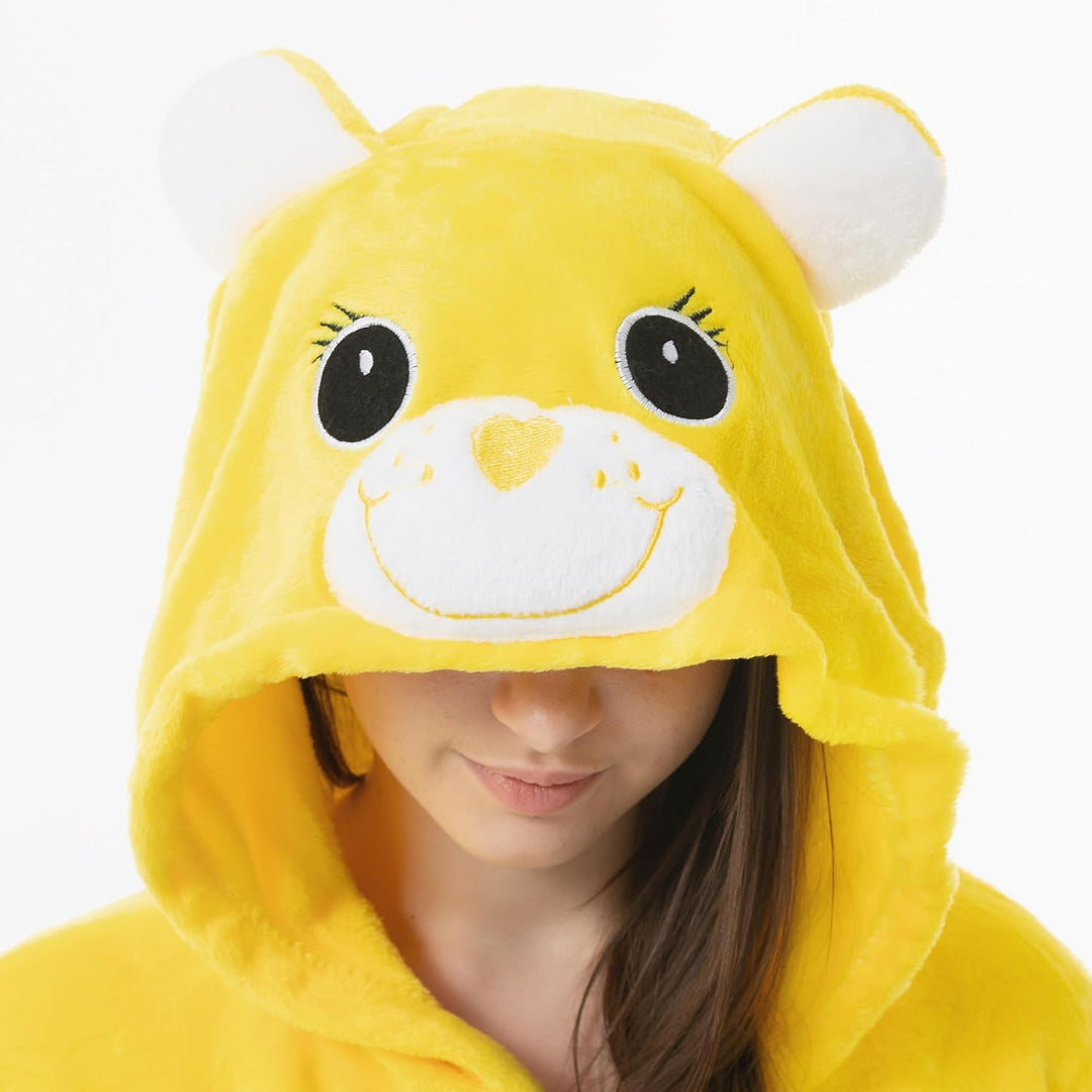 Glücksbärchi Kostüm Onesie Jumpsuit Karneval, gelb, XL XL Glücksbärchi Sonnenschein Gelb, XL Glücksb
