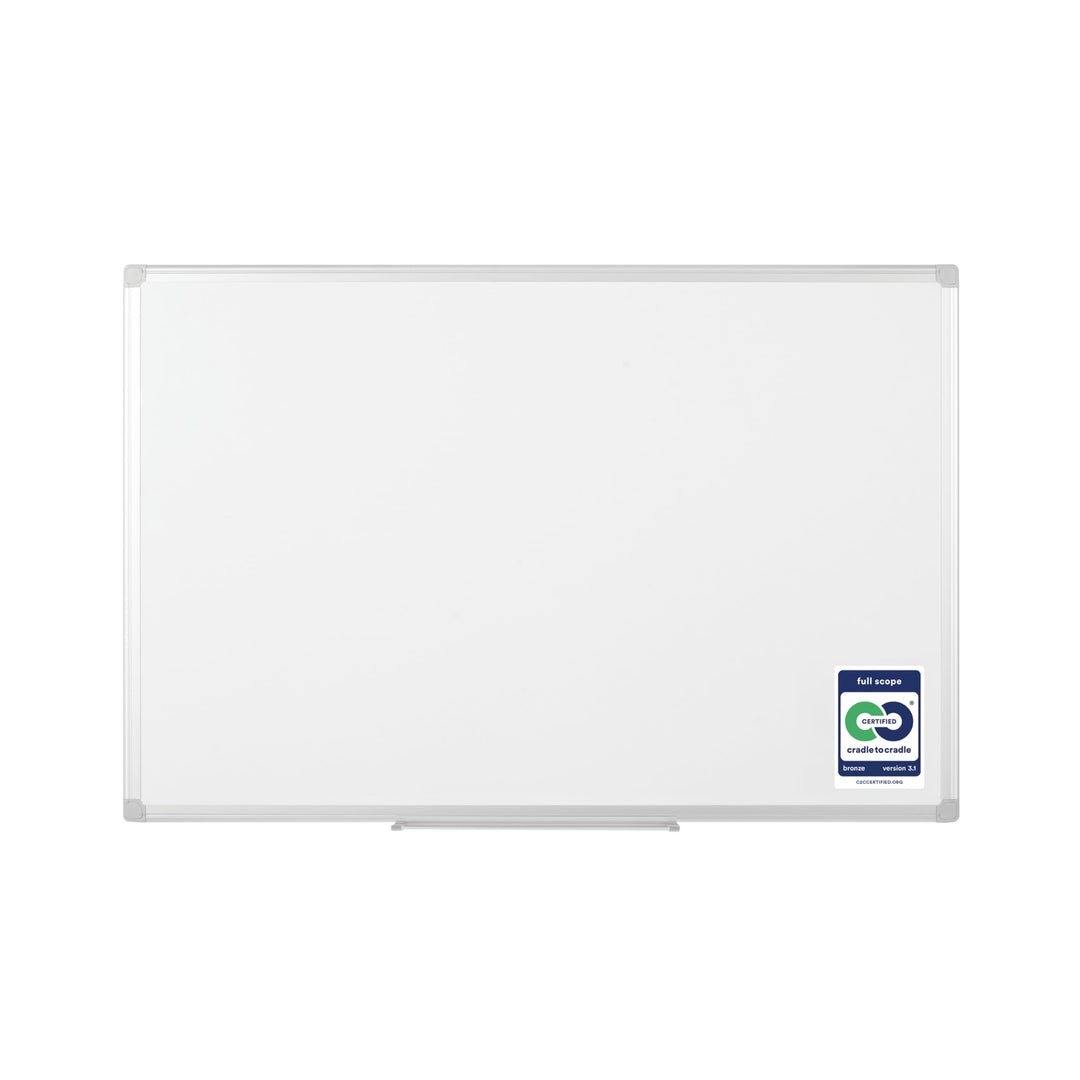 Bi-Office Earth - Umweltfreundliches Whiteboard, mit Aluminiumrahmen und Stifteablage, Magnettafel,