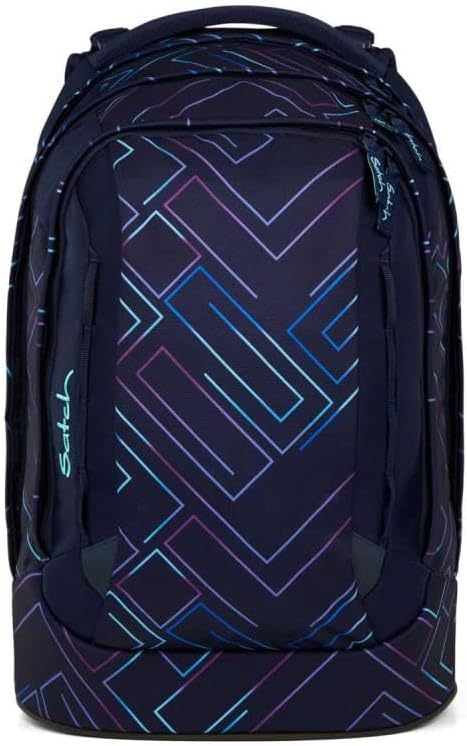 Satch Pack Schulrucksack Set 3tlg. inkl. Schlamperbox und Sportbeutel (Purple Laser), Purple Laser