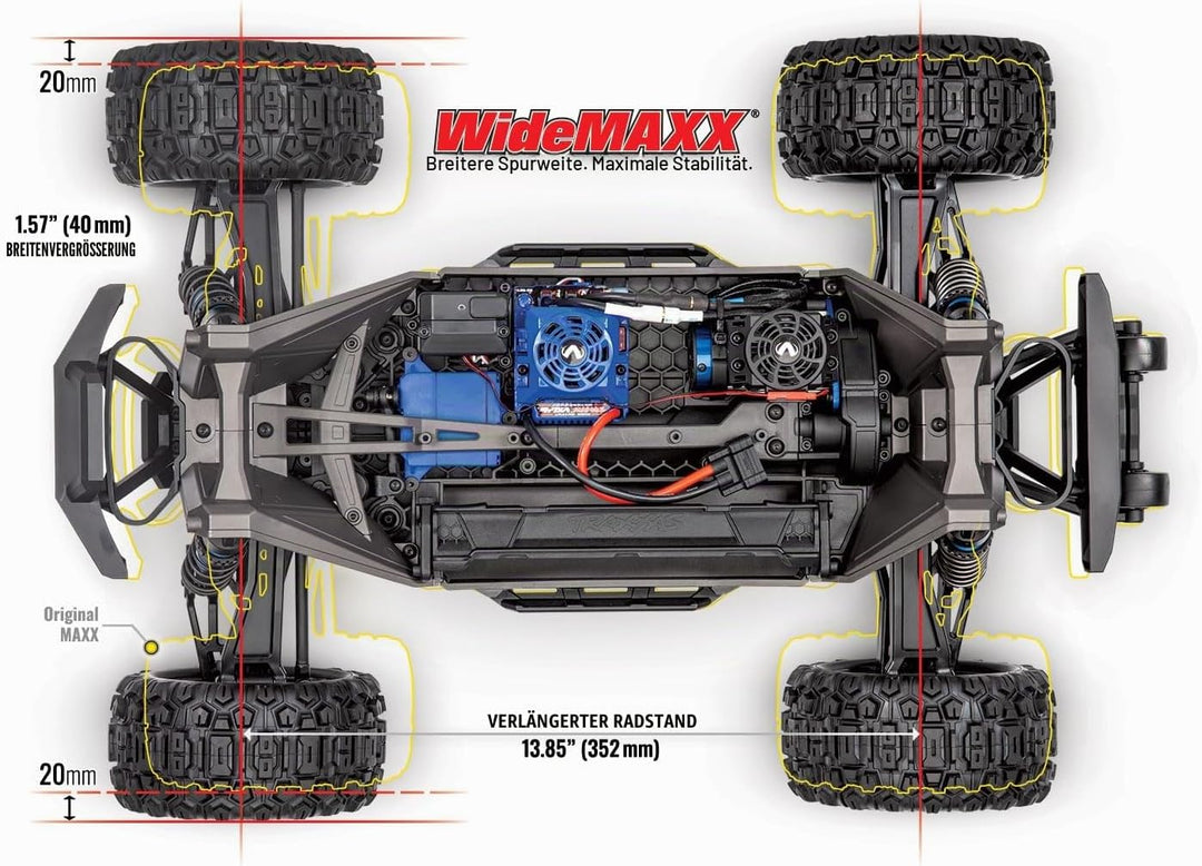TRAXXAS MAXX Wide Bunt 1:10 RC Modellauto Monstertruck Allradantrieb (4WD) RTR 2,4 GHz