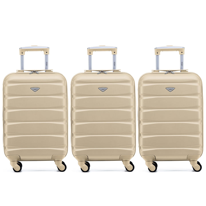 Flight Knight 3er-Pack Leichte 4-Rad-abs-hartschalenkoffer Handgepack, Zugelassen Fur Uber 35 Flugge