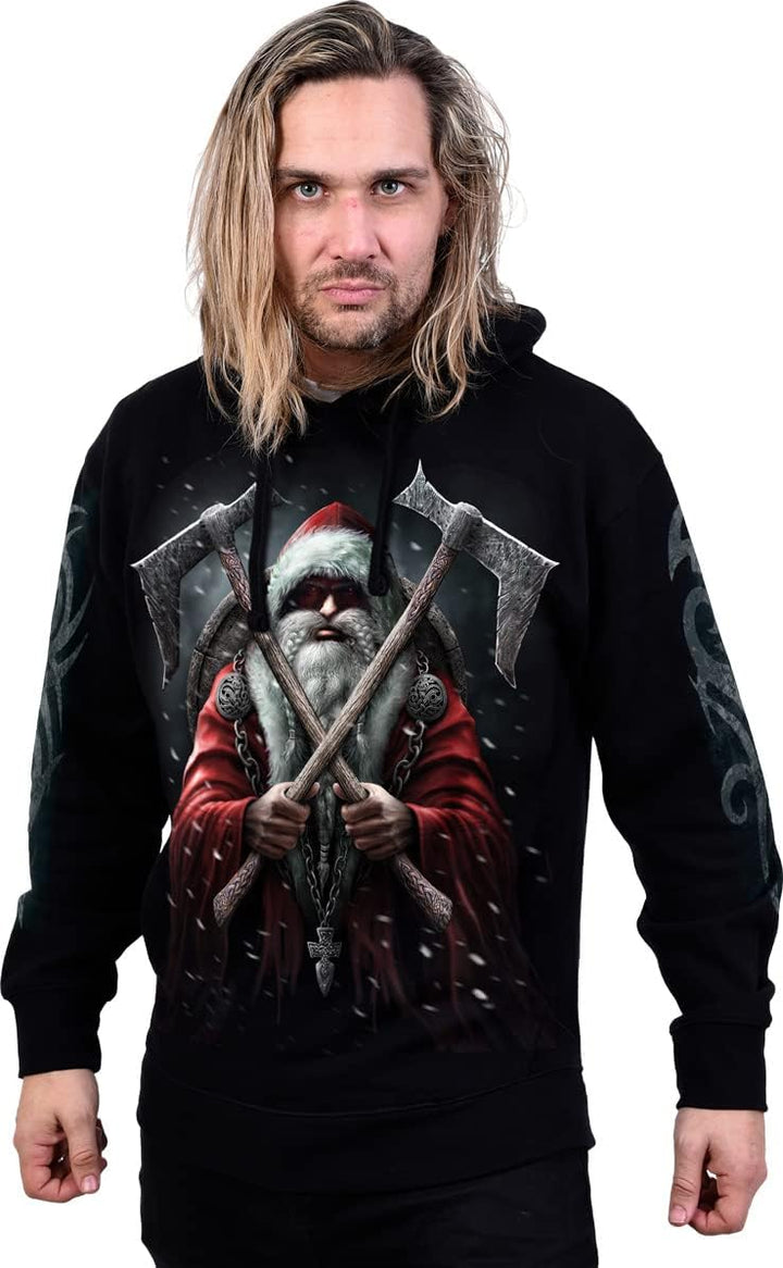 Spiral Sleigher Hoodie Männer Kapuzenpullover schwarz Horror, Rockwear, Weihnachten, M