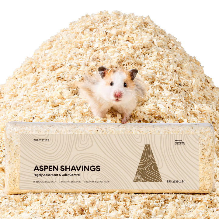 Natürliche Espenholzspäne 35L Staubarm Saugfähig für Hamster Kleintiere | 100% reines Espenholz, sta