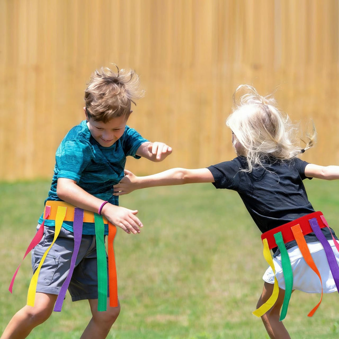 POPETPOP 4 Stück Schwanzfangspiel für Kinder, Outdoor Spiele | verstellbare Gürtel, ideal für Kinder
