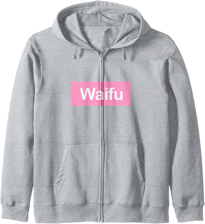 Waifu Pink Banner, Hentai Anime Fan Art Kapuzenjacke