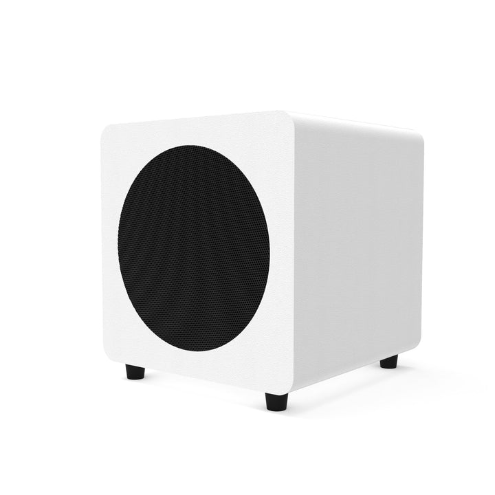 Kanto SUB8VMW versiegelter Subwoofer mit Strom | 300 W Spitzenleistung | 20,3 cm Tieftöner | Mattwei