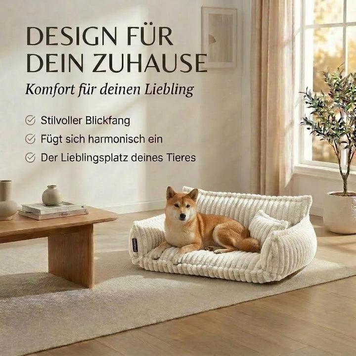 Hundesofa Chaffar Hundebett | Orthopädische Matratze | Moderner Stil | Cord-Design Grössen (Flieder,