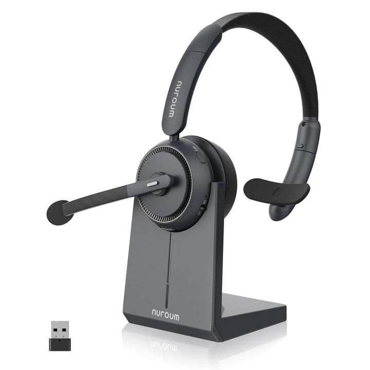 Nuroum HP31S(3rd Gen) Bluetooth Headset mit Mikrofon(Mono),AI Rauschunterdrückung für Anrufe/V5.4/45