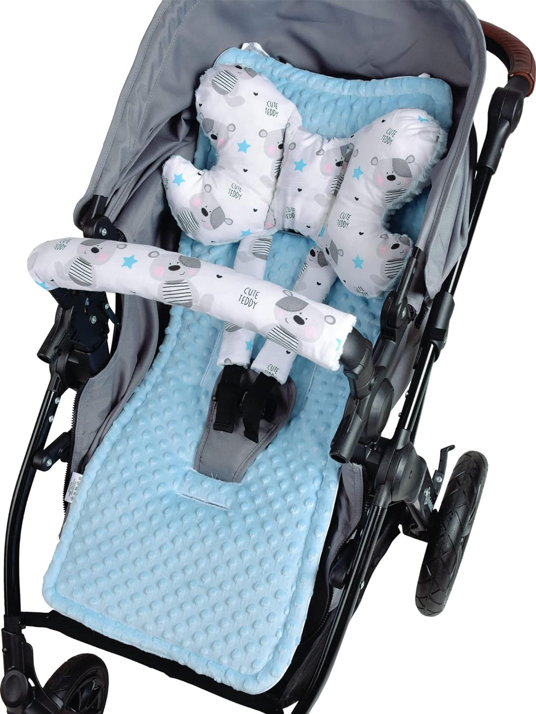 Medi Partners Universal Sitzauflage Kinderwagen & Buggys Sitzeinglage Kinderwagendecke 5tgl Gurtpols