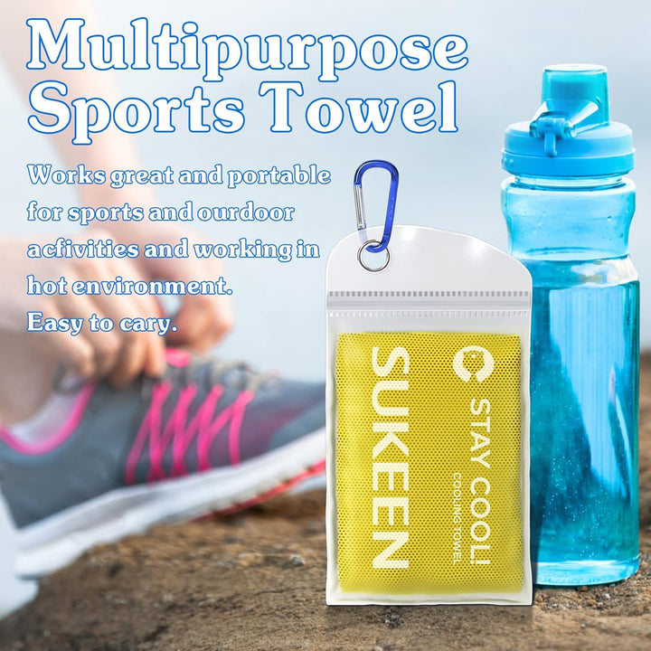 Sukeen Kühlendes Handtuch, Kühlhandtuch Cooling Towel, Gym Handtuch, Eishandtuch Kühltuch Hals, Kühl