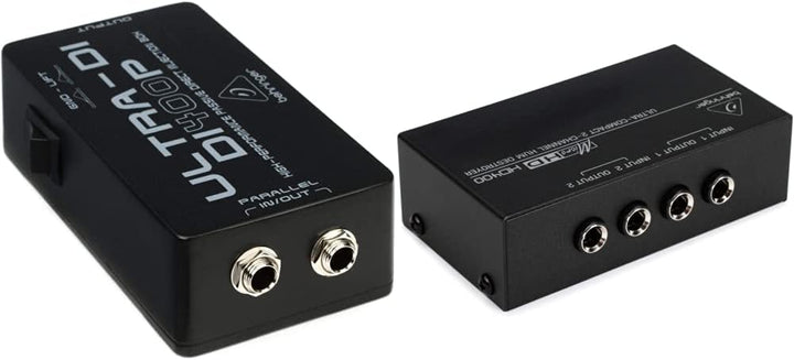 Behringer ULTRA-DI DI400P Passive Hochleistungs-DI-Box & HD400 Ultrakompakter 2-Kanal Brummzerstörer