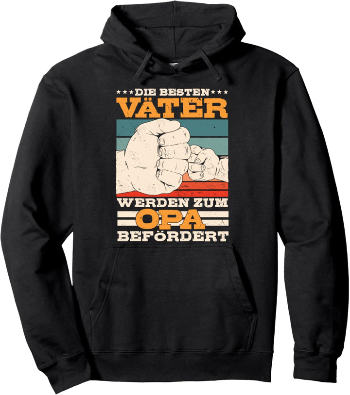 Zum Opa Befördert, Grossvater werden, Geschenk Mann, Retro Pullover Hoodie