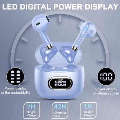 Bluetooth 5.3 Kopfhörer In Ear Kopfhörer Kabellos Bluetooth mit ENC Dual Mic, Kabellose Kopfhörer 42