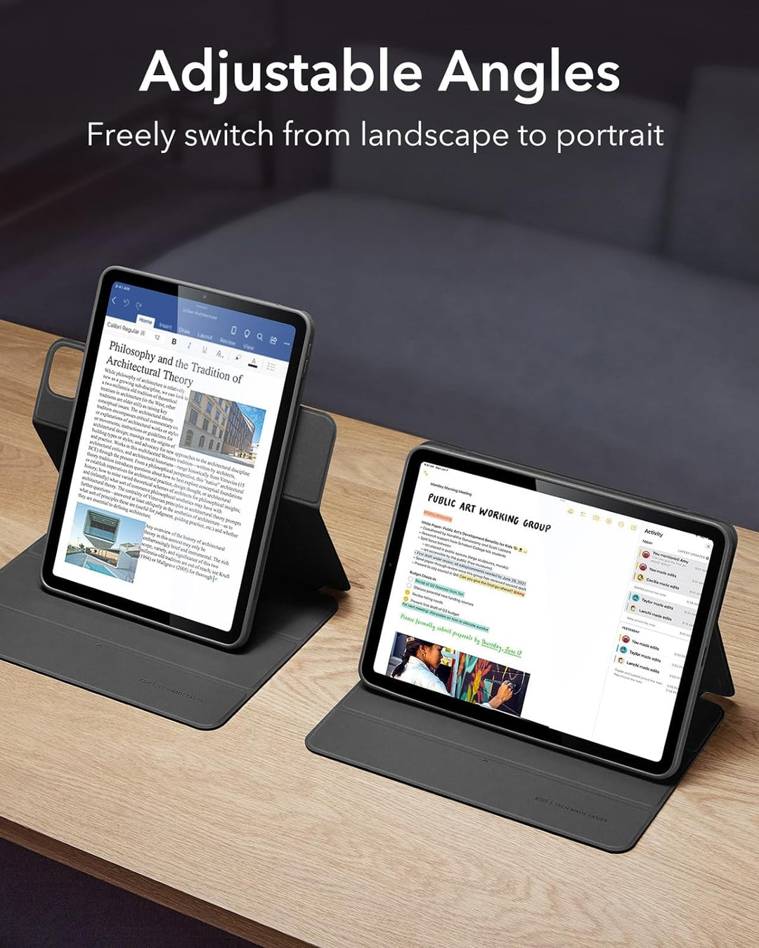 ESR Hülle kompatibel mit iPad Air 2022 5 Generation/ 4 Generation 2020, abnehmbare magnetische Abdec