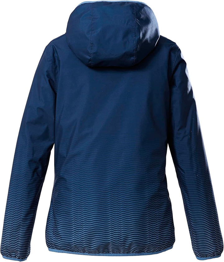 Killtec Mädchen Kos 211 Grls Jckt Funktionsjacke/Outdoorjacke mit Kapuze, packbar 128 dunkelblau, 12