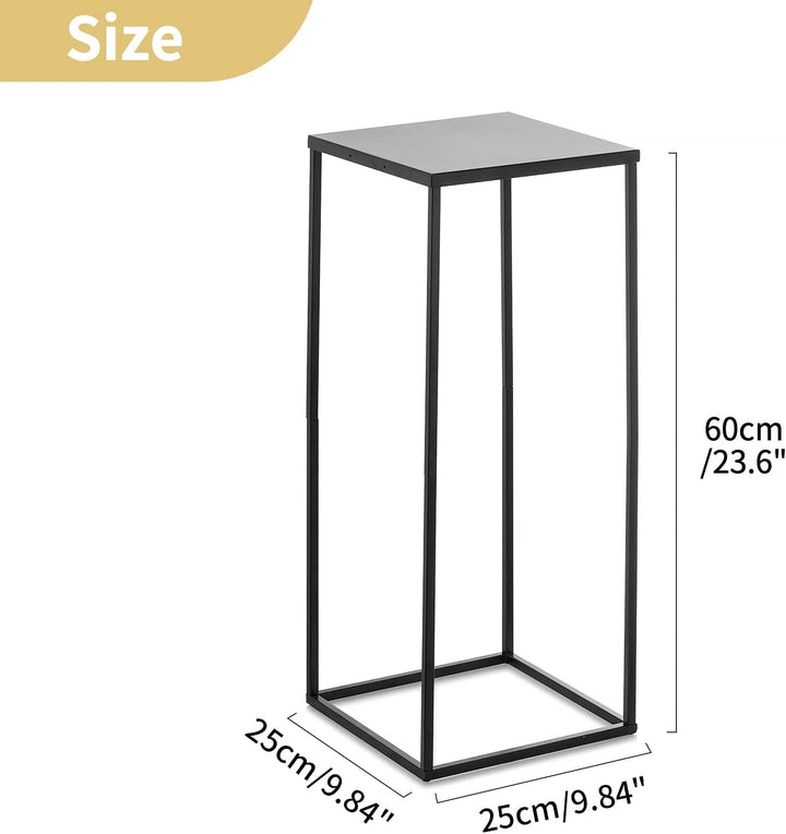 Nuptio Schwarze Vase für Hochzeitsdekoration 2 Stück 60cm Hohe Pflanzenständer Blumenvasen für Hochz