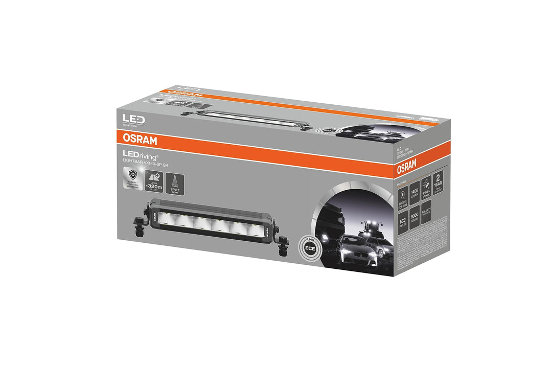 OSRAM LEDriving® Lightbar VX180-SP SR, LED Zusatzscheinwerfer für Fernlicht, spot, 6000K, 1400lm, Li