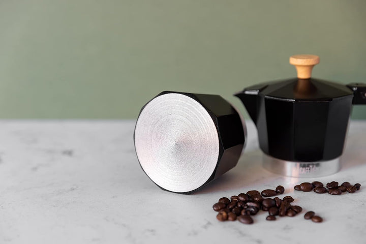 La Cafetière Venice Espressokocher, Aluminium Schwarz Three Cup, Schwarz Three Cup