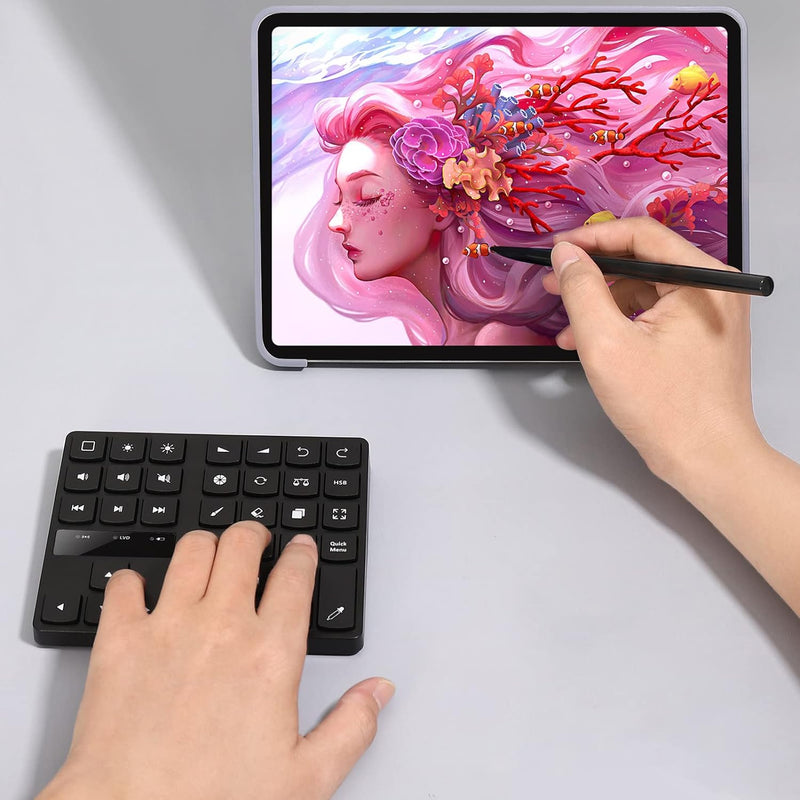 Yunseity Tastatur FüR Procreate, 35-Tasten-Shortcut-Zeichentastatur FüR Procreate und Grafik-Zeichen