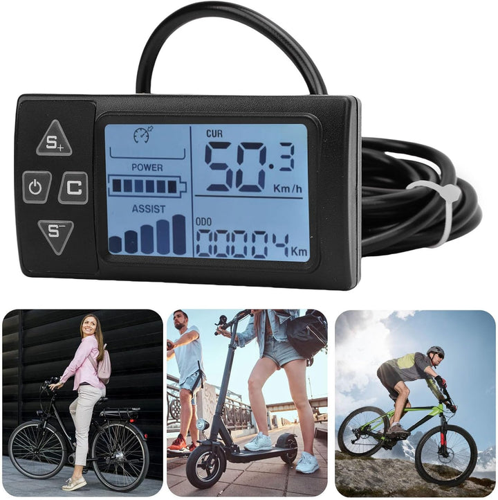 Pyhodi S861 Elektrofahrrad LCD -Anzeigemesser, E Bike LCD -Anzeige -Bedienfeld -Fahrrad -Tachometerm