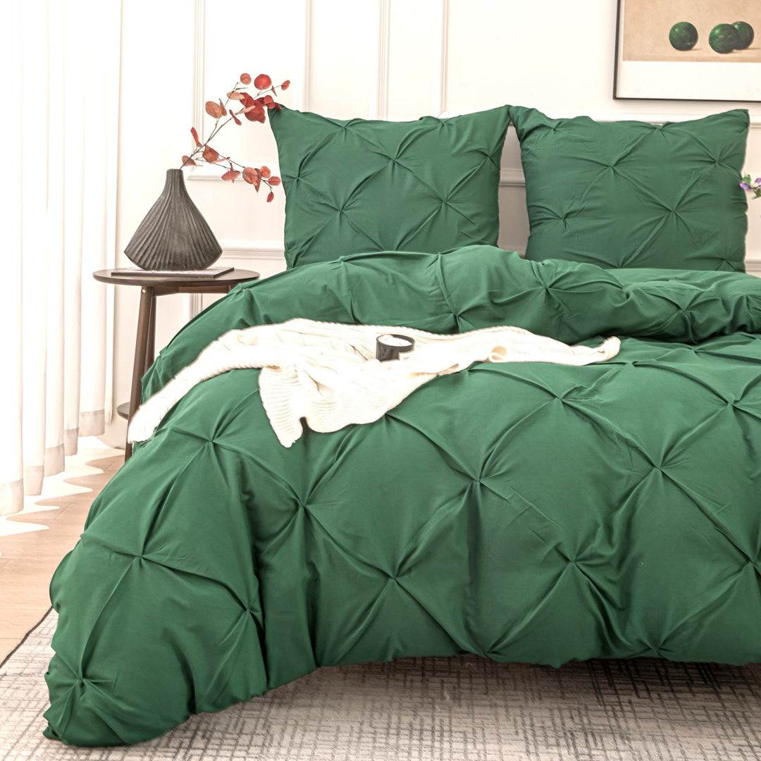 Schueling Design Ultraweiches Luxus-Bettbezug-Set mit Quetschfalten, Ganzjahres-Bettwäsche-Set, Bett