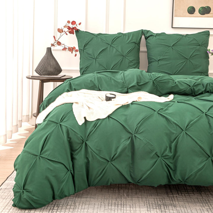 Schueling Design Ultraweiches Luxus-Bettbezug-Set mit Quetschfalten, Ganzjahres-Bettwäsche-Set, Bett