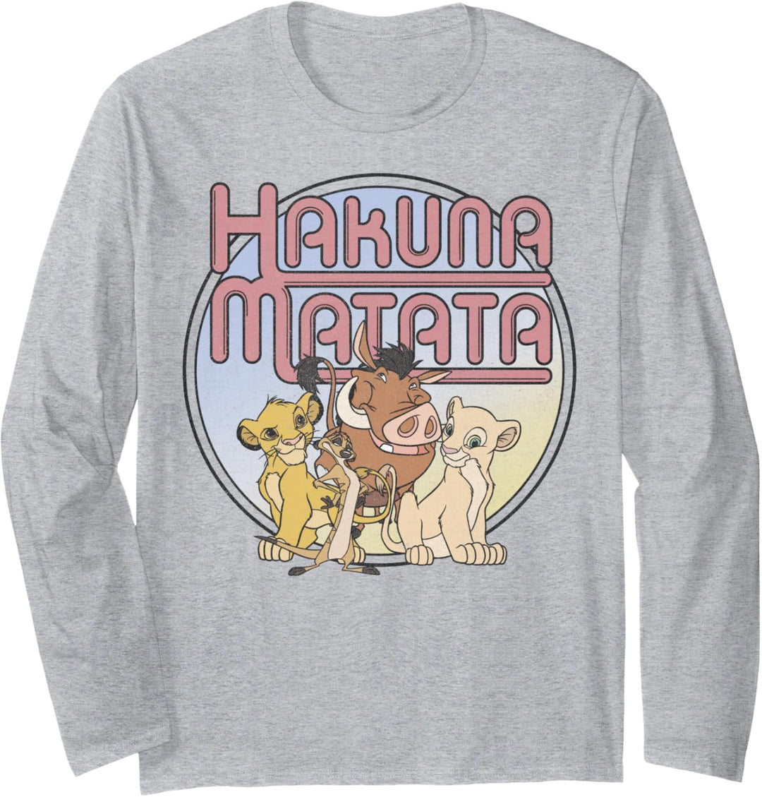 Disney Lion King Retro Hakuna Matata Simba And Friends Langarmshirt