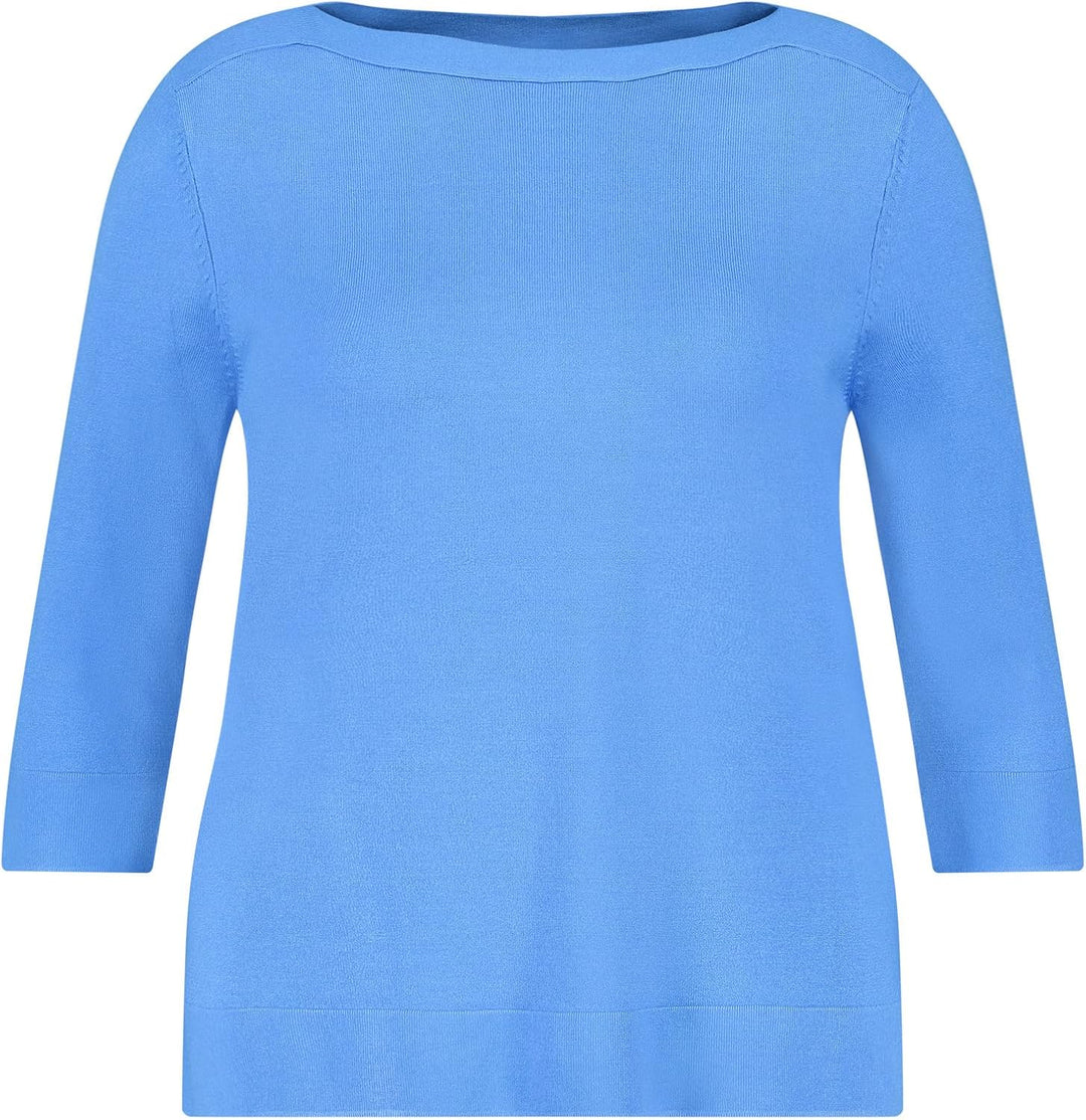 Samoon Damen Pullover, Blue Bonnet