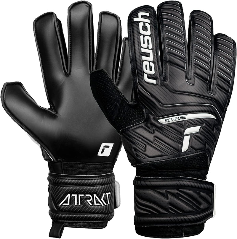 Reusch Herren Attrakt Unisex Torwarthandschuhe mit Aussennaht Schnitt und Solid Belag, Geeignet für