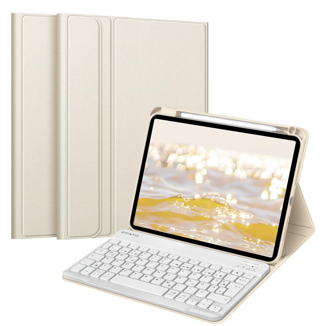 FINTIE Hülle mit Tastatur für iPad Pro 11 Zoll 2025/2024 (M5/M4), Soft TPU Rückseite Gehäuse Schutzh