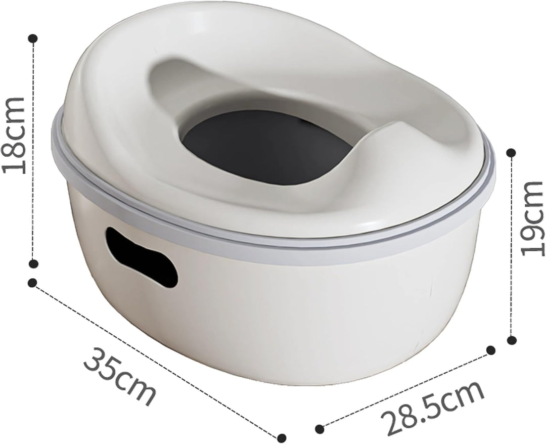 Töpfchen Sitzauflage Toilette, Touristentopf, Kinderfuss, Tragbar, 3in1 Nachttasse (Beige), Beige