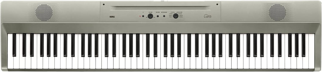 Korg – Liano L1 – Tragbares Digitalpiano mit Hochwertiger Soft-Touch-Tastatur – Silbermetallic Silve
