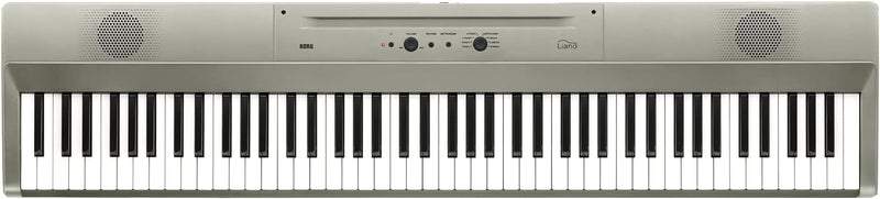 Korg – Liano L1 – Tragbares Digitalpiano mit Hochwertiger Soft-Touch-Tastatur – Silbermetallic Silve